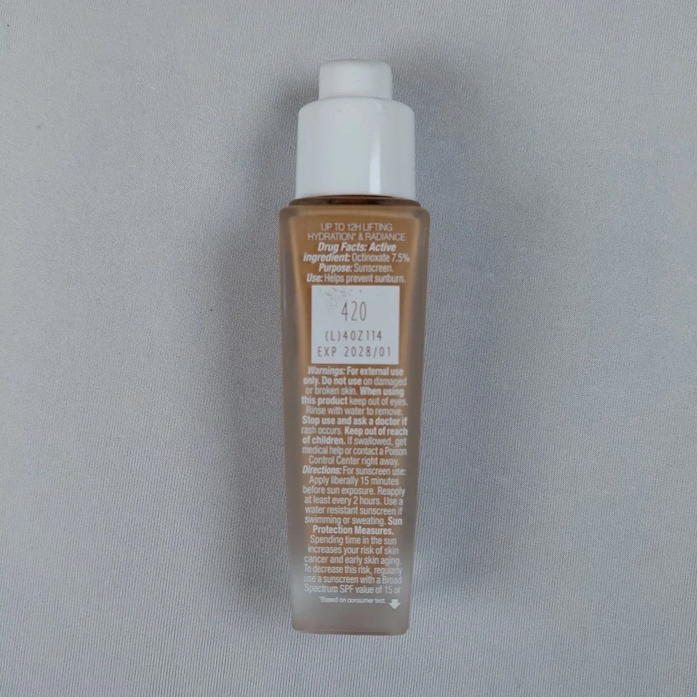 Lancome Renergie Lift Makeup 420 Foundation Anti Wrinkle Radiance SPF27 Exp 1/28